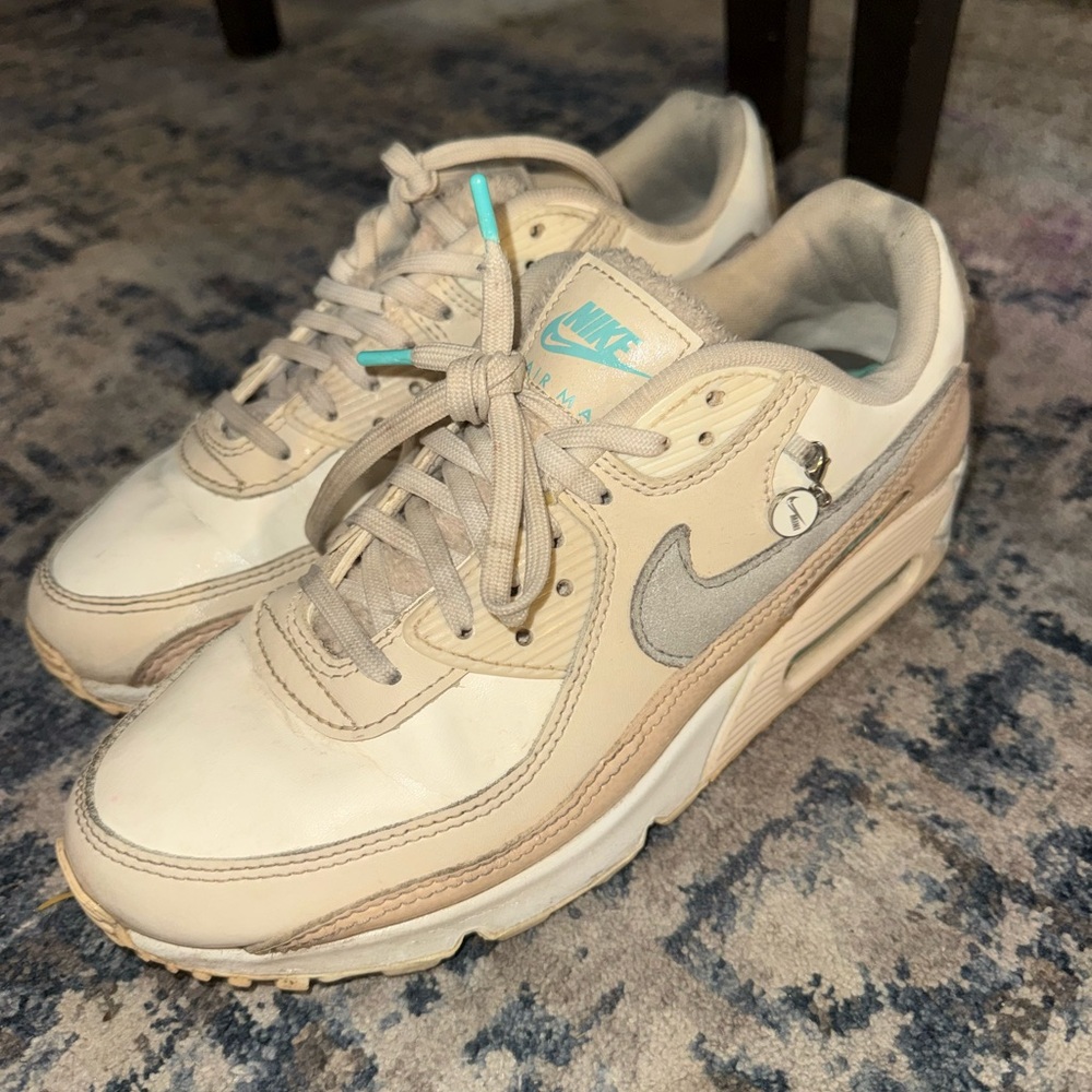 Nike Air Max Cream and Gray Sneakers